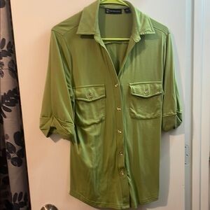 Green Button-Up Shirt